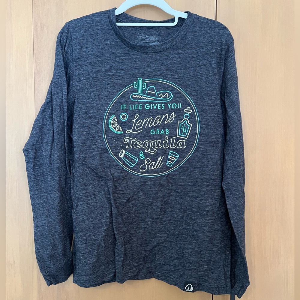 FEED ME FIGHT ME men’s unisex MEDIUM long sleeve tee